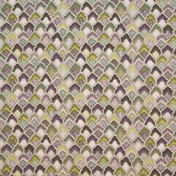 Burwick Grove Hyacinth by Kasmir Fabric 1402 100% Cotton USA 15,000 Wyzenbeek Double Rubs H: 13 4/8 inches, V:12 5/8 inches 54 - Fabric Carolina - Kasmir