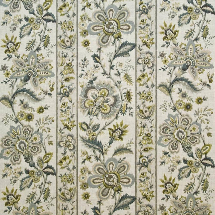 Burwick Manor Blue Citrine by Kasmir Fabric 1403 55% Linen 45% Rayon USA 15,000 Wyzenbeek Double Rubs H: 27 inches, V:27 inches 54 - Fabric Carolina - Kasmir