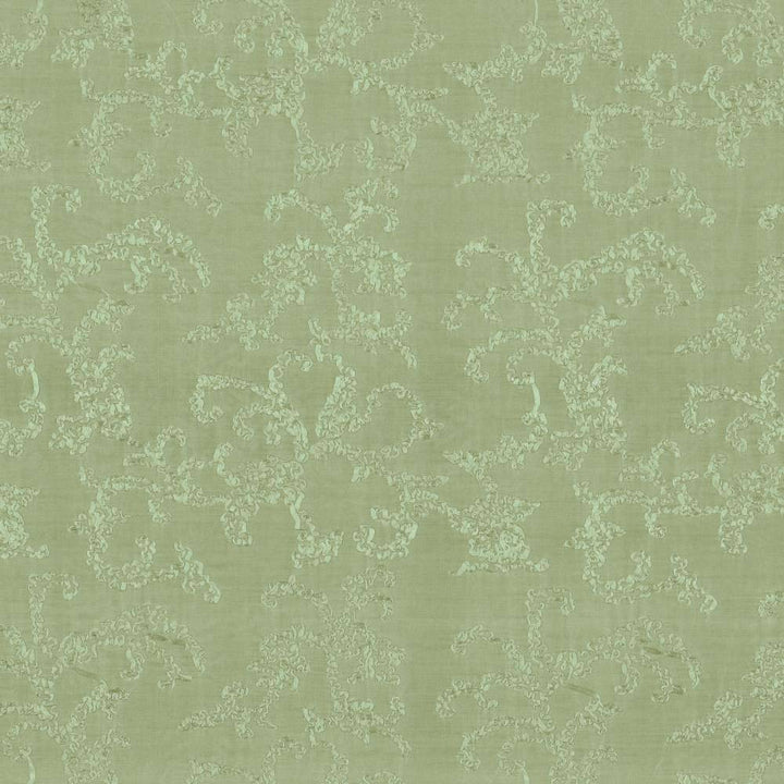 Bustle Aqua by Kasmir Fabric 5077 100% Polyester Embroidery Contents 100% Polyester CHINA Not Tested H: 20 4/8 inches, V:17 2/8 inches 57 - 58 - Fabric Carolina - Kasmir