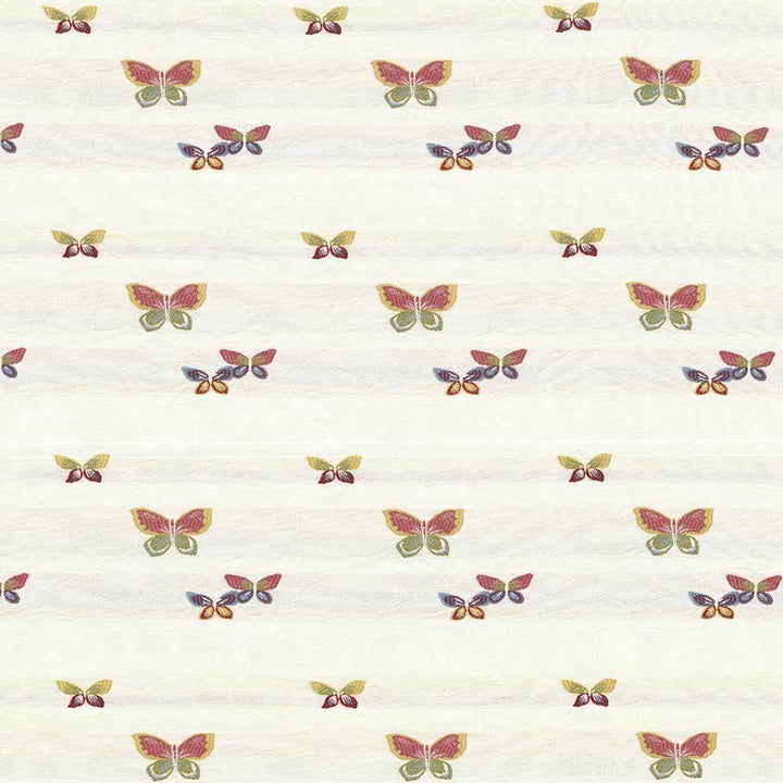 Butterfly Garden Blanc by Kasmir Fabric 1423 69% Rayon 31% Polyester USA 39,000 Wyzenbeek Double Rubs H: 6 6/8 inches, V:6 4/8 inches 54 - 55 - Fabric Carolina - Kasmir