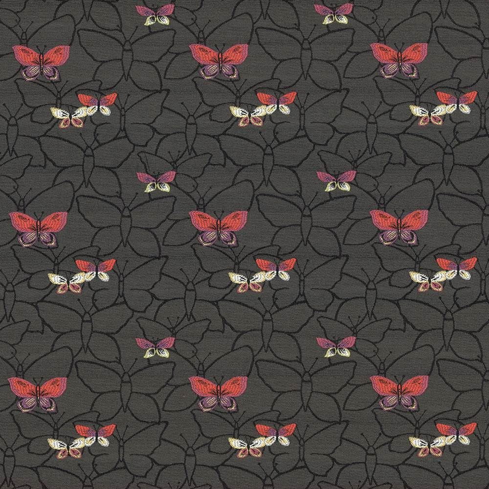 Butterfly Garden Charcoal by Kasmir Fabric 1424 69% Rayon
31% Polyester
 USA </p><p>Repeat: Horizontal: 6 6/8 inches and Vertical: 6 4/8 inches 54 - 55 - Fabric Carolina -