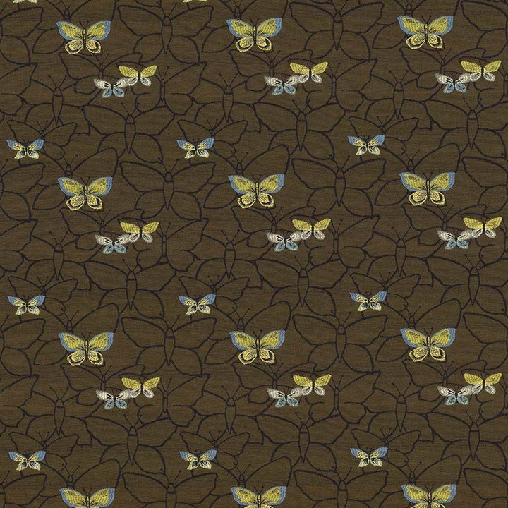 Butterfly Garden Maple by Kasmir Fabric 1424 69% Rayon 31% Polyester USA 39,000 Wyzenbeek Double Rubs H: 6 6/8 inches, V:6 4/8 inches 54 - 55 - Fabric Carolina - Kasmir