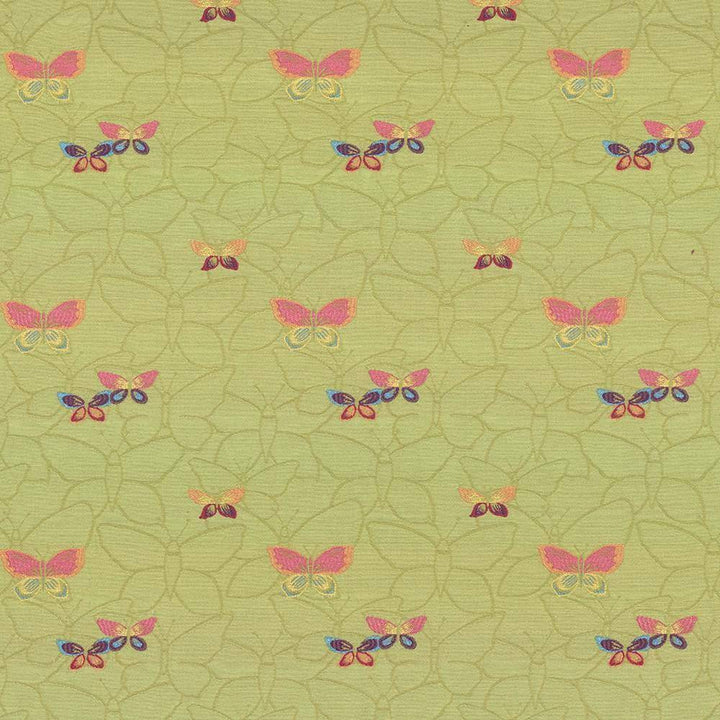 Butterfly Garden Willow by Kasmir Fabric 1424 69% Rayon 31% Polyester USA 39,000 Wyzenbeek Double Rubs H: 6 6/8 inches, V:6 4/8 inches 54 - 55 - Fabric Carolina - Kasmir