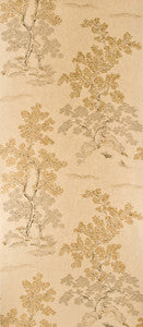 Oriental Tree Effects Taupe/Gold by G P & J Baker Wallcovering