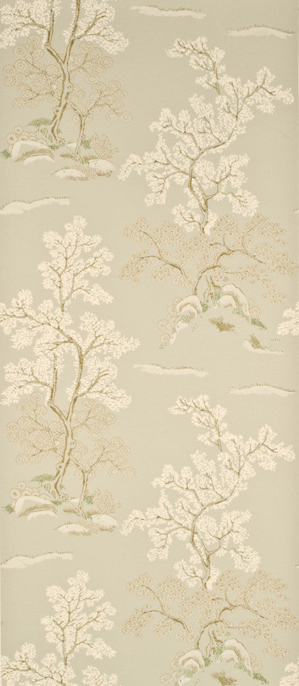 Oriental Tree Pale Aqua by G P & J Baker Wallcovering