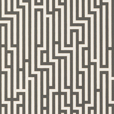 Fretwork Charcoal by G P & J Baker Wallcovering