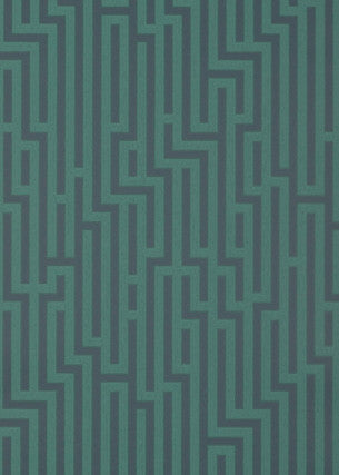 Fretwork Indigo/Teal by G P & J Baker Wallcovering