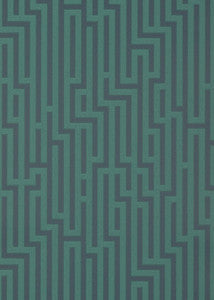 Fretwork Indigo/Teal by G P & J Baker Wallcovering