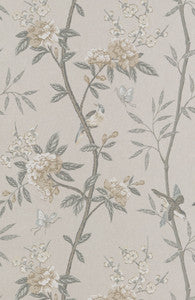 Peony & Blossom Dove/Silver by G P & J Baker Wallcovering