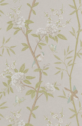 Peony & Blossom Ivory/Willow by G P & J Baker Wallcovering