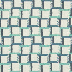 145471-0001 Beveled Squares Lagoon by Sunbrella Fabric