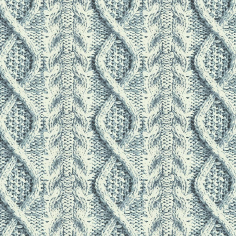 Cable Knit Indigo by Kasmir Fabric 1458 100% Cotton
 CHINA </p><p>Repeat: Horizontal: 7 inches and Vertical: 4 2/8 inches 57 - Fabric Carolina -