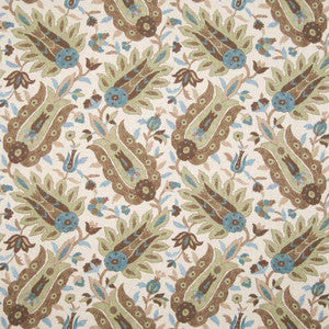 Cabot Paisley Spa Blue by Kasmir Fabric