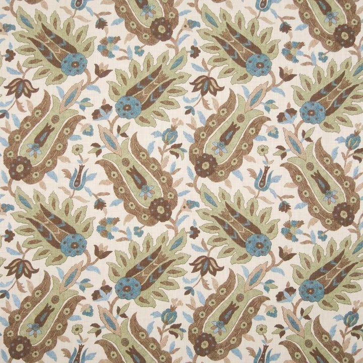Cabot Paisley Spa Blue  by Kasmir Fabric See sample 100% Cotton
 USA 9,000 Wyzenbeek Double Rubs </p><p>Repeat: Horizontal: 18 inches and Vertical: 18 inches 54  - Fabric Carolina -