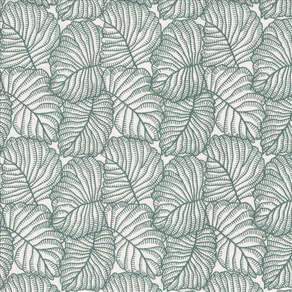 Cabruna Cay Aqua  by Kasmir Fabric 1474 55% Cotton 45% Polyester  INDIA  </p><p>Repeat: Horizontal: 5 6/8 inches and Vertical: 7 4/8 inches 54  - Fabric Carolina -