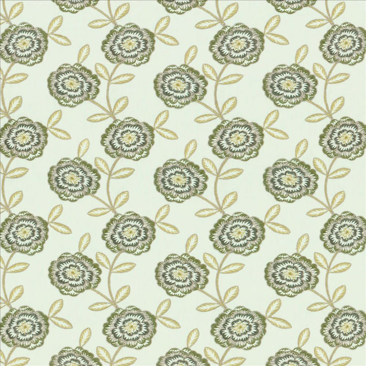Caden Greenery by Kasmir Fabric 5156 50% Cotton 50% Polyester INDIA Not Tested Horizontal: 8 4/8 inches and Vertical: 9 2/8 inches 54 - Fabric Carolina -