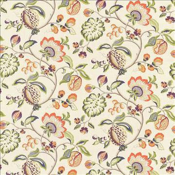 Cadence Floral Clotted Cream by Kasmir Fabric 1418 100% Linen CHINA 15,000 Wyzenbeek Double Rubs H: 54 inches, V: 25 2/8 inches 54 - Fabric Carolina - Kasmir
