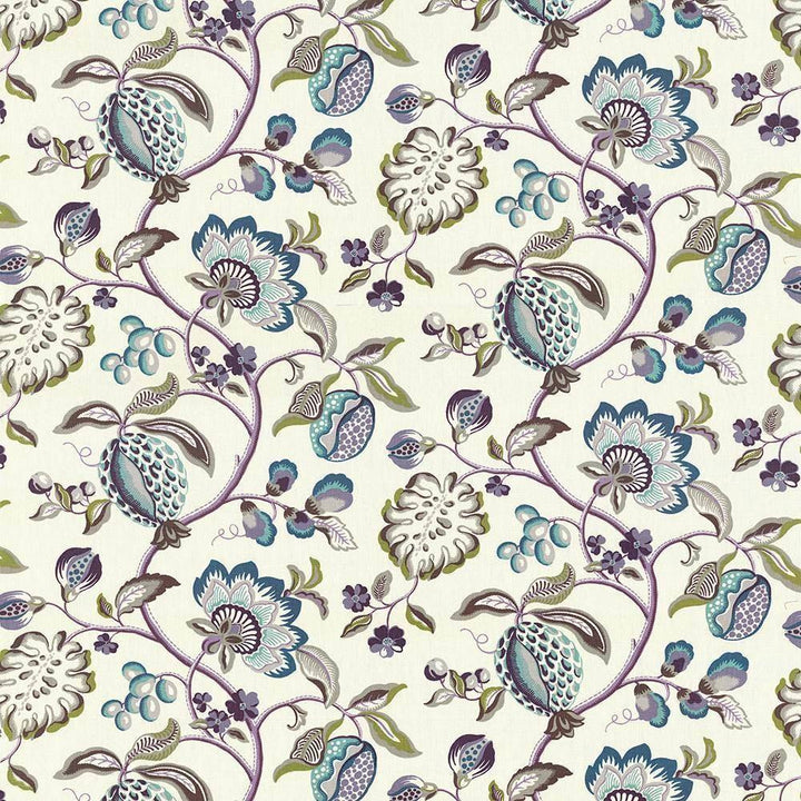 Cadence Floral Ocean by Kasmir Fabric 1418 100% Linen CHINA 15,000 Wyzenbeek Double Rubs H: 54 inches, V:25 2/8 inches 54 - Fabric Carolina - Kasmir