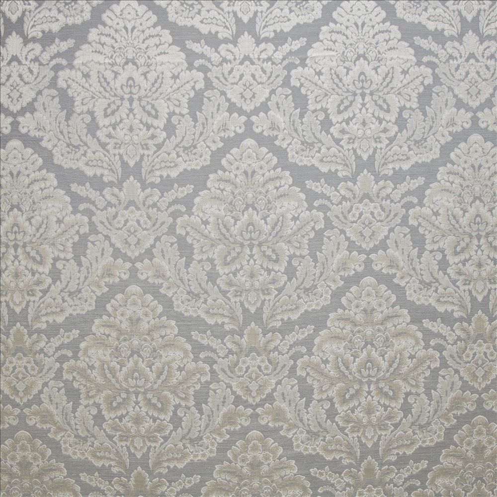 Callie Silver by Kasmir Fabric 5141 67% Polyester
33% Cotton
 INDIA </p><p>Repeat: Horizontal: 13 6/8 inches and Vertical: 17 4/8 inches 55 - Fabric Carolina -