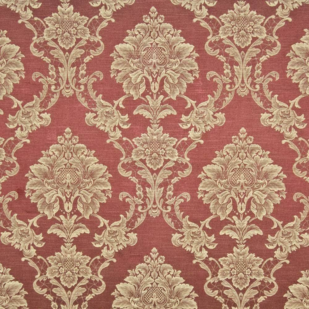 Camden Court Red by Kasmir Fabric 1382 58% Cotton 42% Polyester TAIWAN 30,000 Wyzenbeek Double Rubs H: 13 4/8 inches, V:19 1/8 inches 54 - 55 - Fabric Carolina - Kasmir