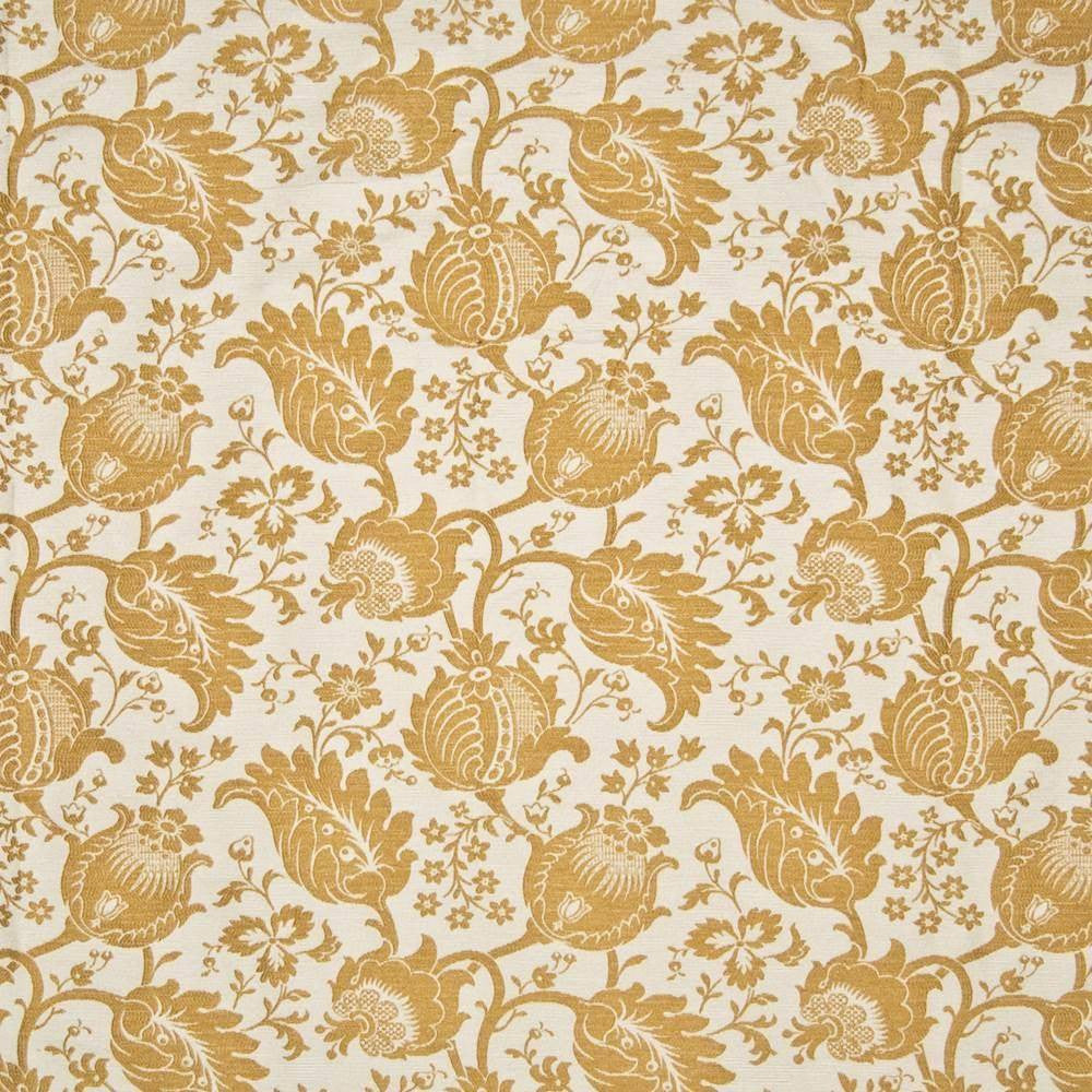 Camden Garden Golden Glow by Kasmir Fabric 1384 65% Rayon 35% Polyester USA 40,000 Wyzenbeek Double Rubs H: 14 1/8 inches, V:13 inches 54 - Fabric Carolina - Kasmir