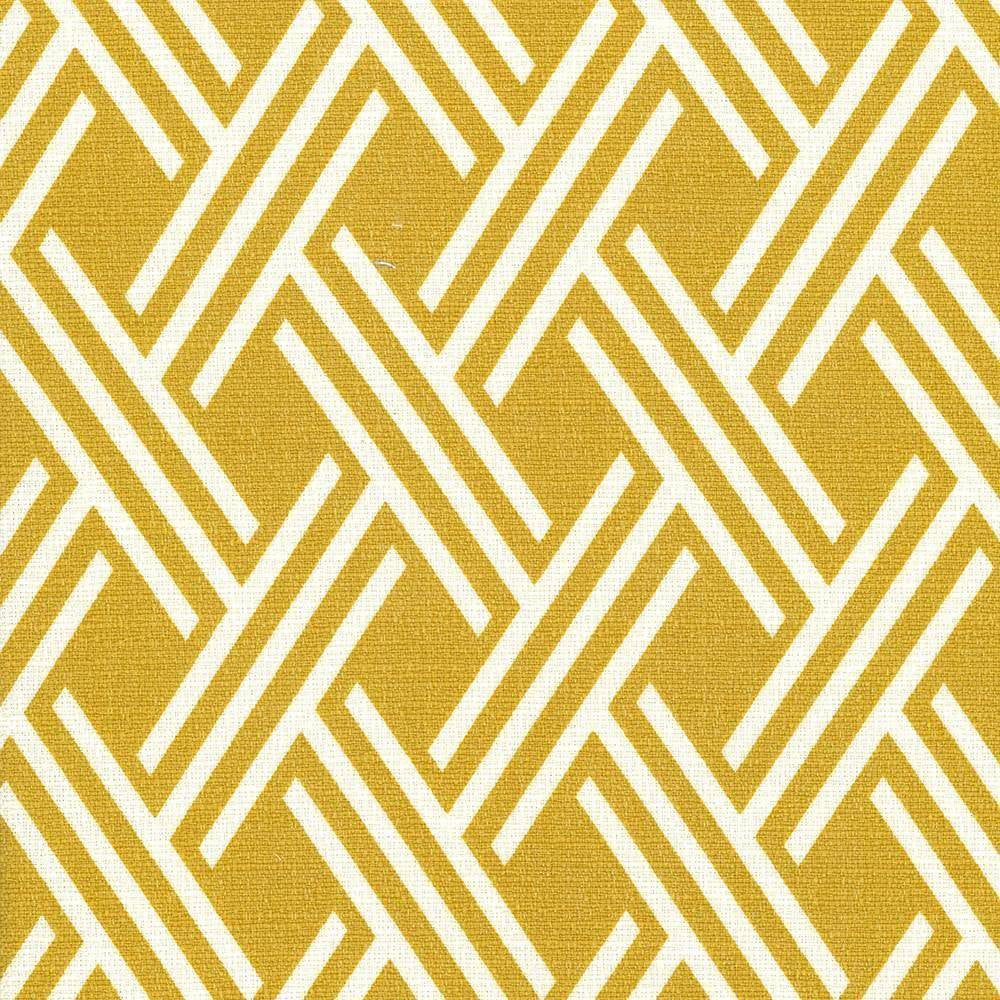 Canton Trellis Goldenrod by Kasmir Fabric 5069 100% Cotton PAKISTAN 15,000 Wyzenbeek Double Rubs H: 3 inches, V:5 1/8 inches 54 - 55 - Fabric Carolina - Kasmir