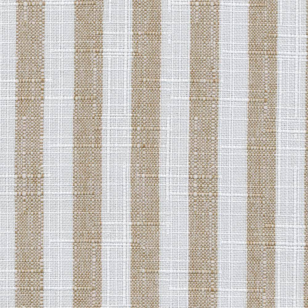 Cape Cod Stripe Putty by Kasmir Fabric 1375 100% Polyester TAIWAN Not Tested H: 6/8 inches, V:N/A 54 - 55 - Fabric Carolina - Kasmir