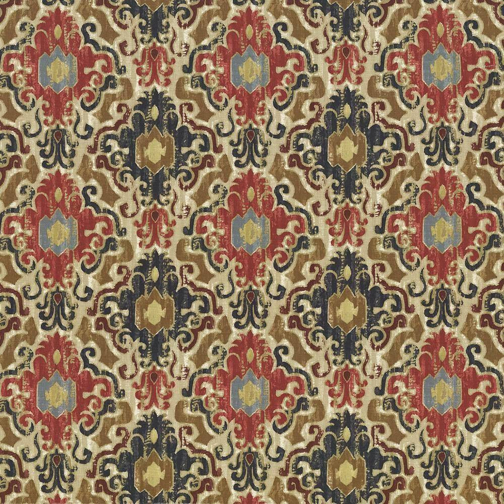 Capistrano Venetian Red by Kasmir Fabric 1435 100% Cotton PERU 12,000 Wyzenbeek Double Rubs H: 13 4/8 inches, V:12 4/8 inches 54 - 55 - Fabric Carolina - Kasmir