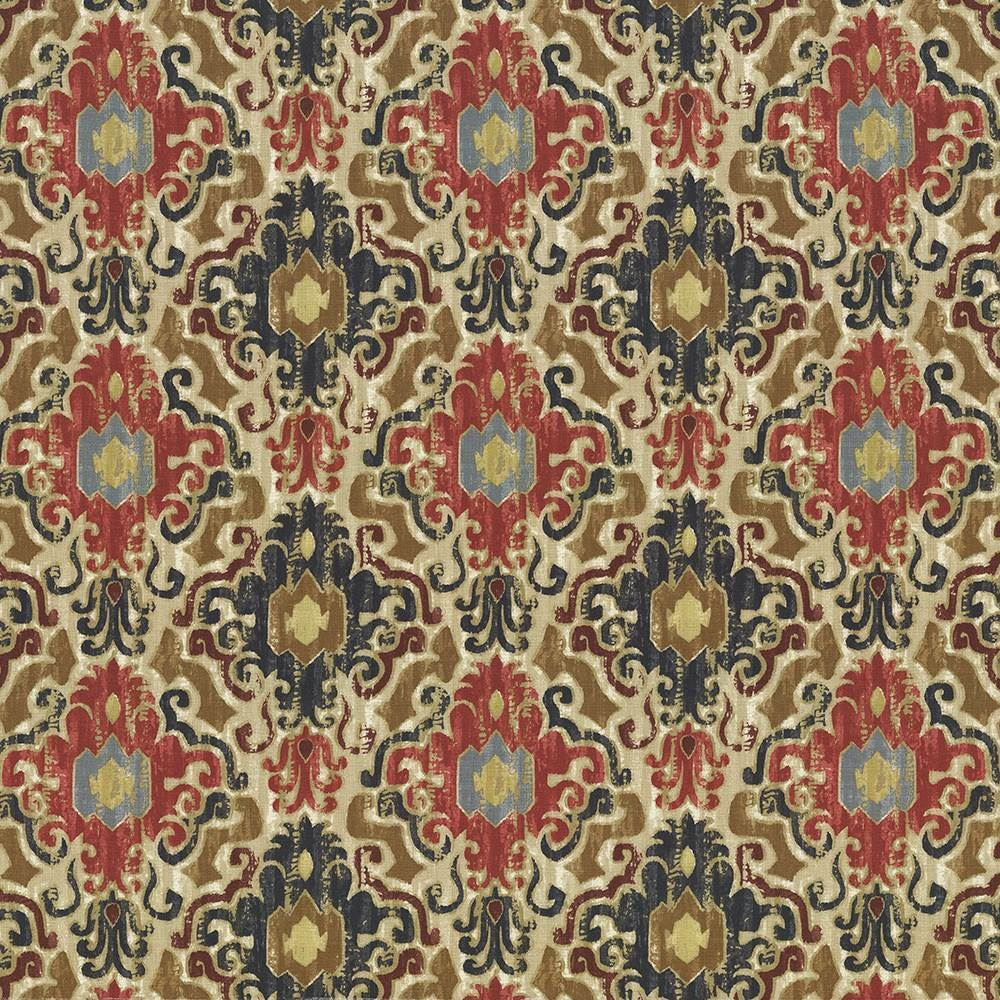Capistrano Venetian Red by Kasmir Fabric 1435 100% Cotton
 PERU 12,000 Wyzenbeek Double Rubs </p><p>Repeat: Horizontal: 13 4/8 inches and Vertical: 12 4/8 inches 54 - Fabric Carolina -
