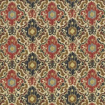 Capistrano Venetian Red by Kasmir Fabric 1435 100% Cotton PERU 12,000 Wyzenbeek Double Rubs H: 13 4/8 inches, V: 12 4/8 inches 54 - 55 - Fabric Carolina - Kasmir