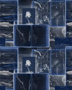 SEAMAN'S JOURNAL indigo Wallpaper (WP20561) by Mind The Gap