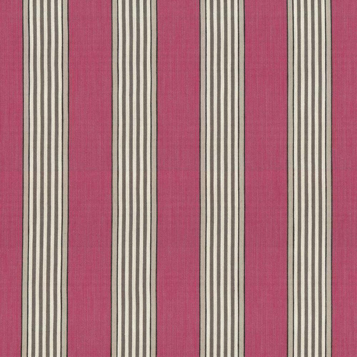 Carnegie Stripe Berry by Kasmir Fabric 1446 42% Viscose 40% Polyester 18% Linen CHINA 30,000 Martindale Cycles H: 7 inches, V:N/A 57 - Fabric Carolina - Kasmir