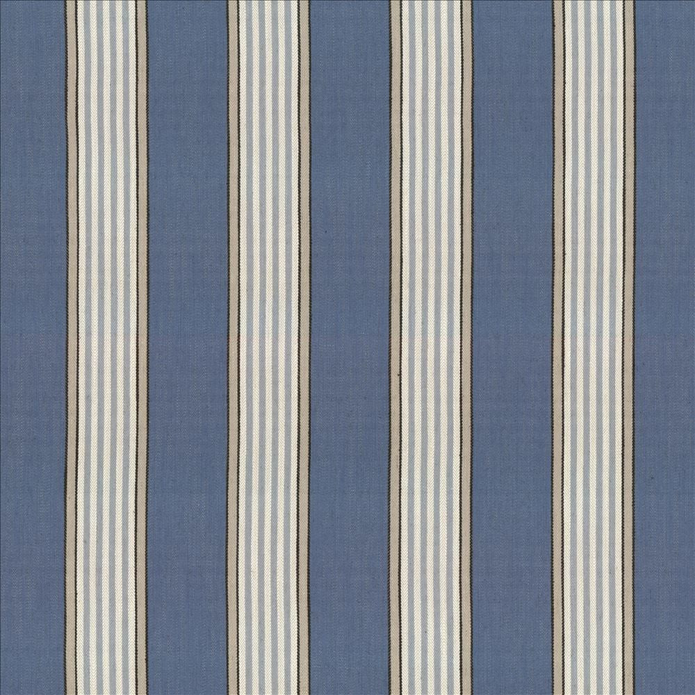 Carnegie Stripe Indigo  by Kasmir Fabric See sample 42% Viscose
40% Polyester
18% Linen
 CHINA 30,000 Martindale Cycles </p><p>Repeat: Horizontal: 7 inches and Vertical: N/A 57  - Fabric Carolina -