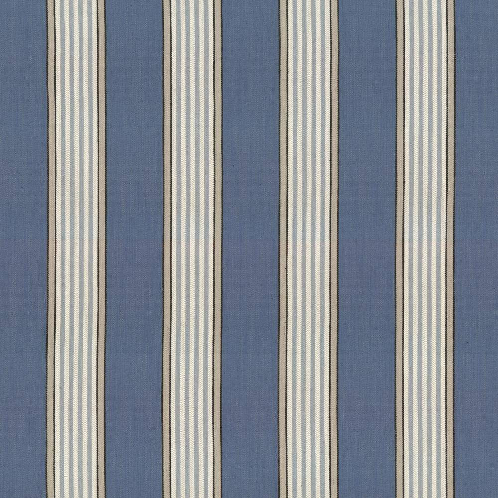Carnegie Stripe Indigo by Kasmir Fabric 1446 42% Viscose
40% Polyester
18% Linen
 CHINA </p><p>Repeat: Horizontal: 7 inches and Vertical: N/A 57 - Fabric Carolina -