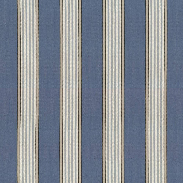 Carnegie Stripe Indigo by Kasmir Fabric 1446 42% Viscose
40% Polyester
18% Linen
 CHINA </p><p>Repeat: Horizontal: 7 inches and Vertical: N/A 57 - Fabric Carolina -