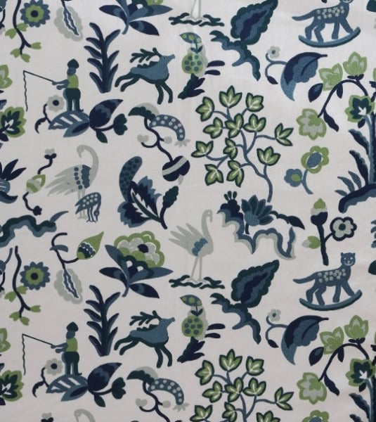 Carousel Peacock By Roth & Tompkins Fabric