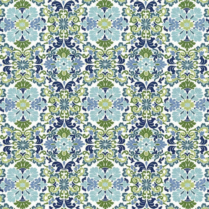 Carraway Seaspray by Kasmir Fabric 5081 100% Cotton USA 15,000 Wyzenbeek Double Rubs H: 13 4/8 inches, V:13 4/8 inches 54 - Fabric Carolina - Kasmir