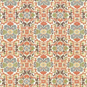 Carraway Terracotta by Kasmir Fabric 5079 100% Cotton USA 15,000 Wyzenbeek Double Rubs H: 13 4/8 inches, V: 13 4/8 inches 54 - Fabric Carolina - Kasmir
