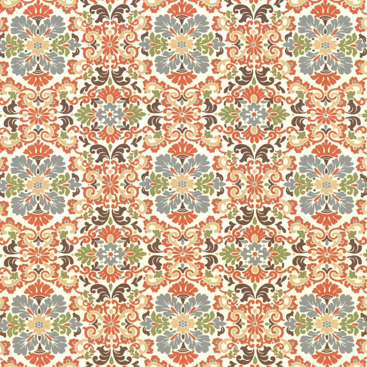 Carraway Terracotta by Kasmir Fabric 5079 100% Cotton
 USA </p><p>Repeat: Horizontal: 13 4/8 inches and Vertical: 13 4/8 inches 54 - Fabric Carolina -