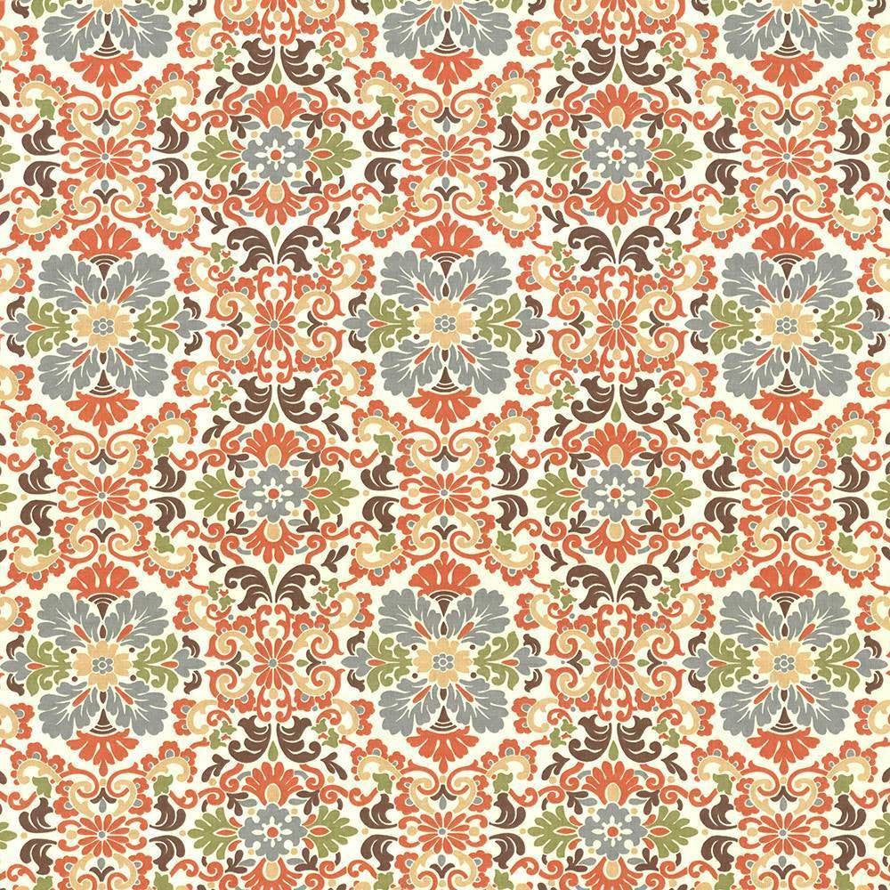 Carraway Terracotta by Kasmir Fabric 5079 100% Cotton USA 15,000 Wyzenbeek Double Rubs H: 13 4/8 inches, V:13 4/8 inches 54 - Fabric Carolina - Kasmir