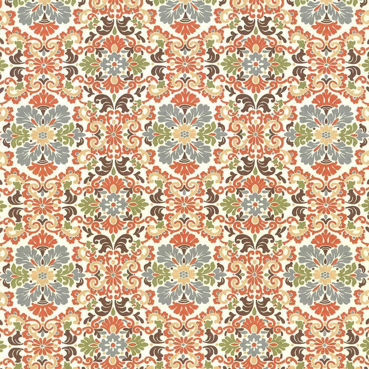 Carraway Terracotta by Kasmir Fabric 5079 100% Cotton USA 15,000 Wyzenbeek Double Rubs H: 13 4/8 inches, V:13 4/8 inches 54 - Fabric Carolina - Kasmir