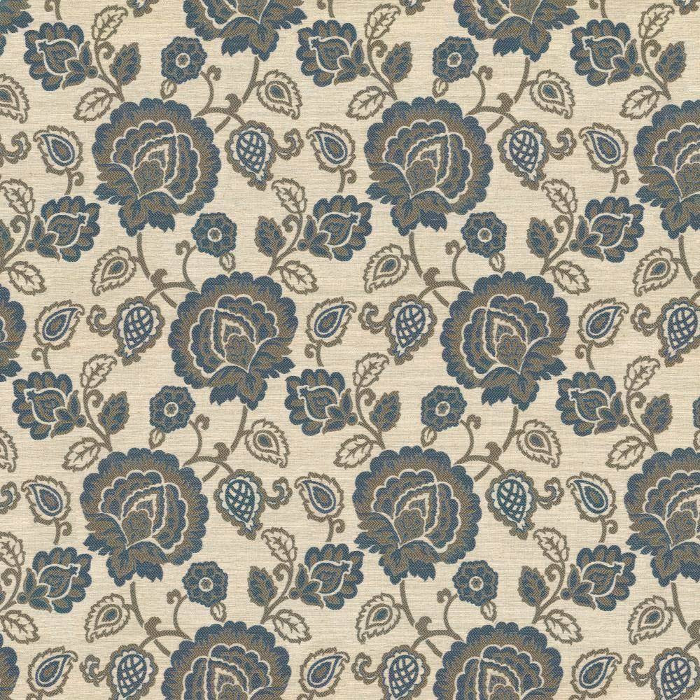 Carte Blanche Blue by Kasmir Fabric 5115 81% Polyester 11% Linen 8% Cotton INDIA 50,000 Wyzenbeek Double Rubs H: 14 inches, V:18 6/8 inches 54 - 56 - Fabric Carolina - Kasmir