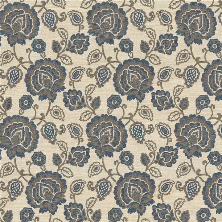 Carte Blanche Blue by Kasmir Fabric 5115 81% Polyester
11% Linen
8% Cotton
 INDIA 50,000 Wyzenbeek Double Rubs </p><p>Repeat: Horizontal: 14 inches and Vertical: 18 6/8 inches 54 - Fabric Carolina -