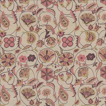 Caspa Garden Violet by Kasmir Fabric 1423 66% Polyester 19% Cotton 15% Rayon USA 39,000 Wyzenbeek Double Rubs H: 26 6/8 inches, V: 35 3/8 inches 55 - 56 - Fabric Carolina - Kasmir