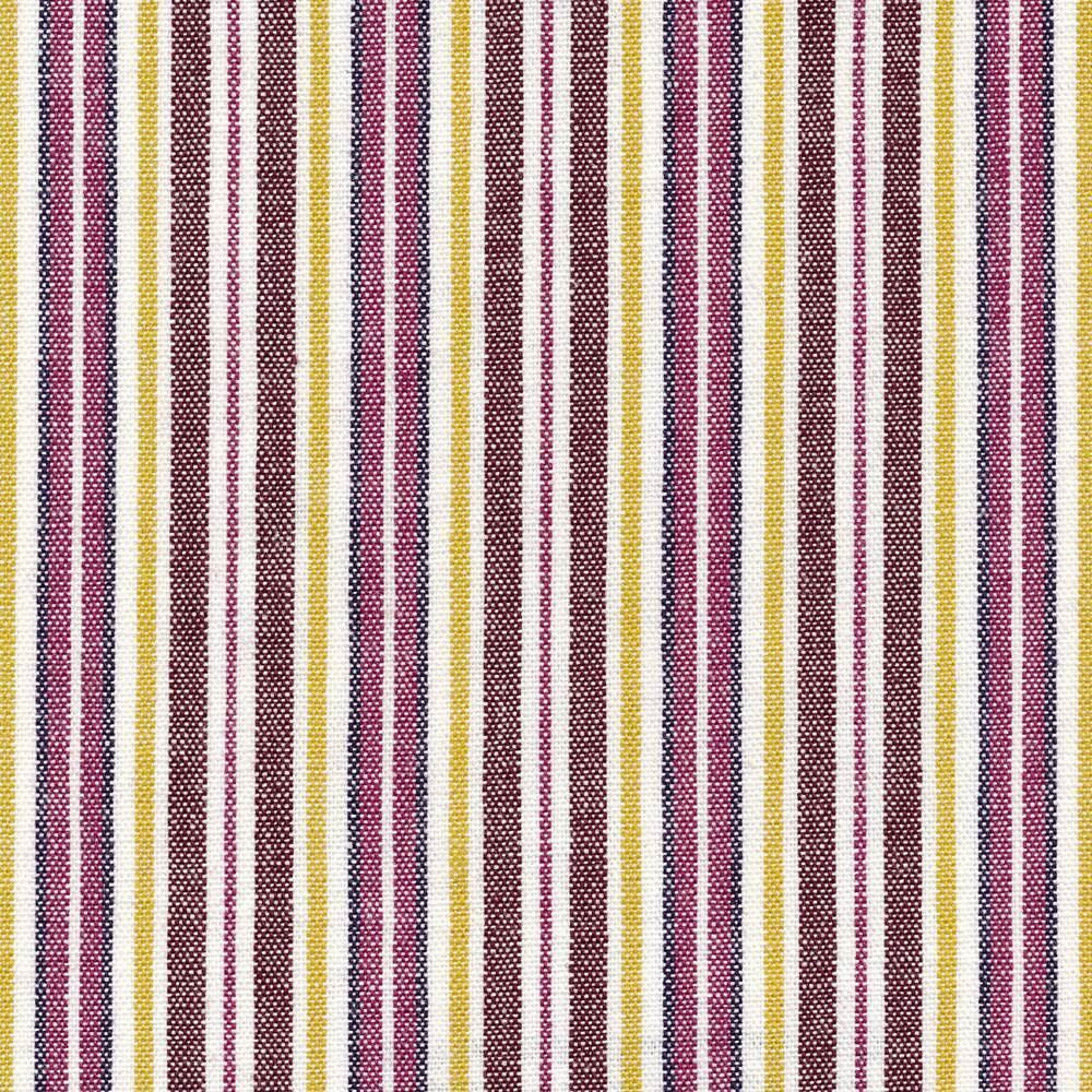 Caspiana Stripe Bordeaux by Kasmir Fabric 1400 100% Cotton CHINA 9,000 Wyzenbeek Double Rubs Horizontal: 1 4/8 inches and Vertical: 0 Inches 54 - 55 - Fabric Carolina -