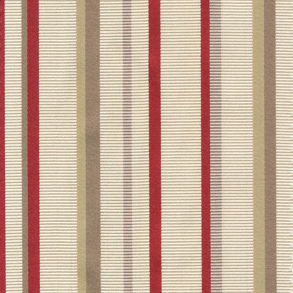 Cassel Stripe Red by Kasmir Fabric 1421 51% Polyester
49% Cotton
 INDIA </p><p>Repeat: Horizontal: 7 inches and Vertical: N/A 56 - Fabric Carolina -