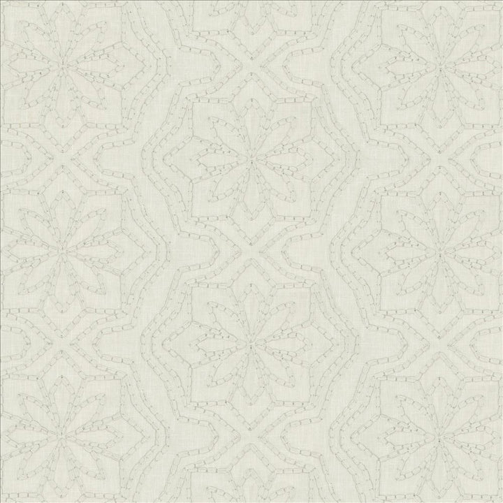 Cassie Off White by Kasmir Fabric 5156 70% Polyester 30% Cotton INDIA Not Tested Horizontal: 13 inches and Vertical: 6 inches 54 - Fabric Carolina -