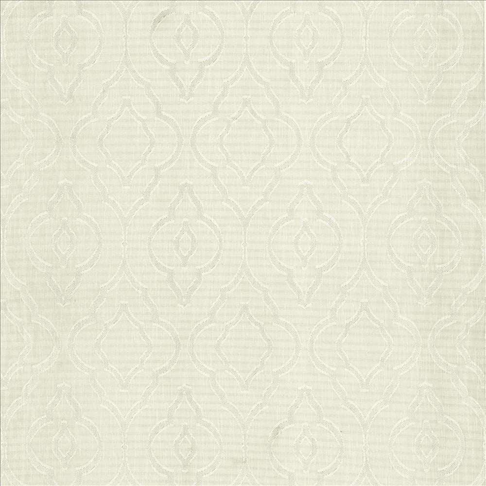 Cassius White by Kasmir Fabric 5157 100% Polyester
 CHINA Not Tested Horizontal: 9 inches and Vertical: 15 inches 118 - Fabric Carolina -