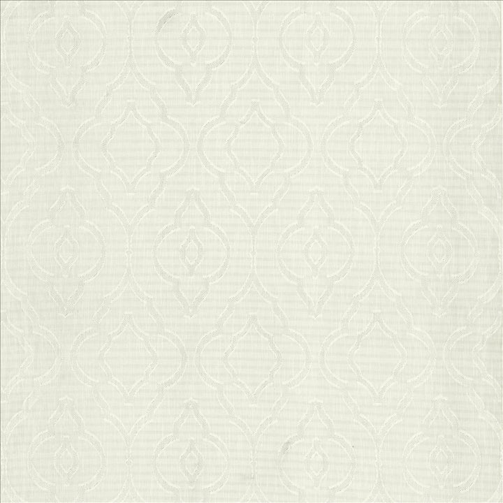 Cassius White by Kasmir Fabric 5157 100% Polyester CHINA Not Tested Horizontal: 9 inches and Vertical: 15 inches 118 - Fabric Carolina -