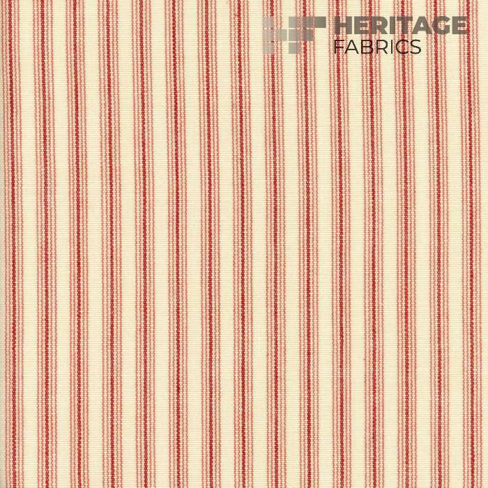Catalina Nantucket Red by Heritage Fabric - 100% Cotton India 6,000 Horizontal: 0.5" and Vertical: N/A 54" - Fabric Carolina -